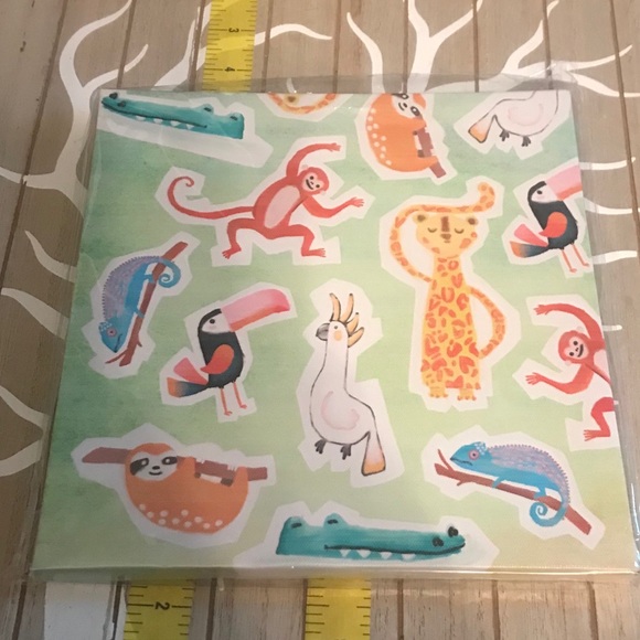 Nursery Animals Print Canvas Wall Art 8.5” x 8.5” - Picture 2 of 9